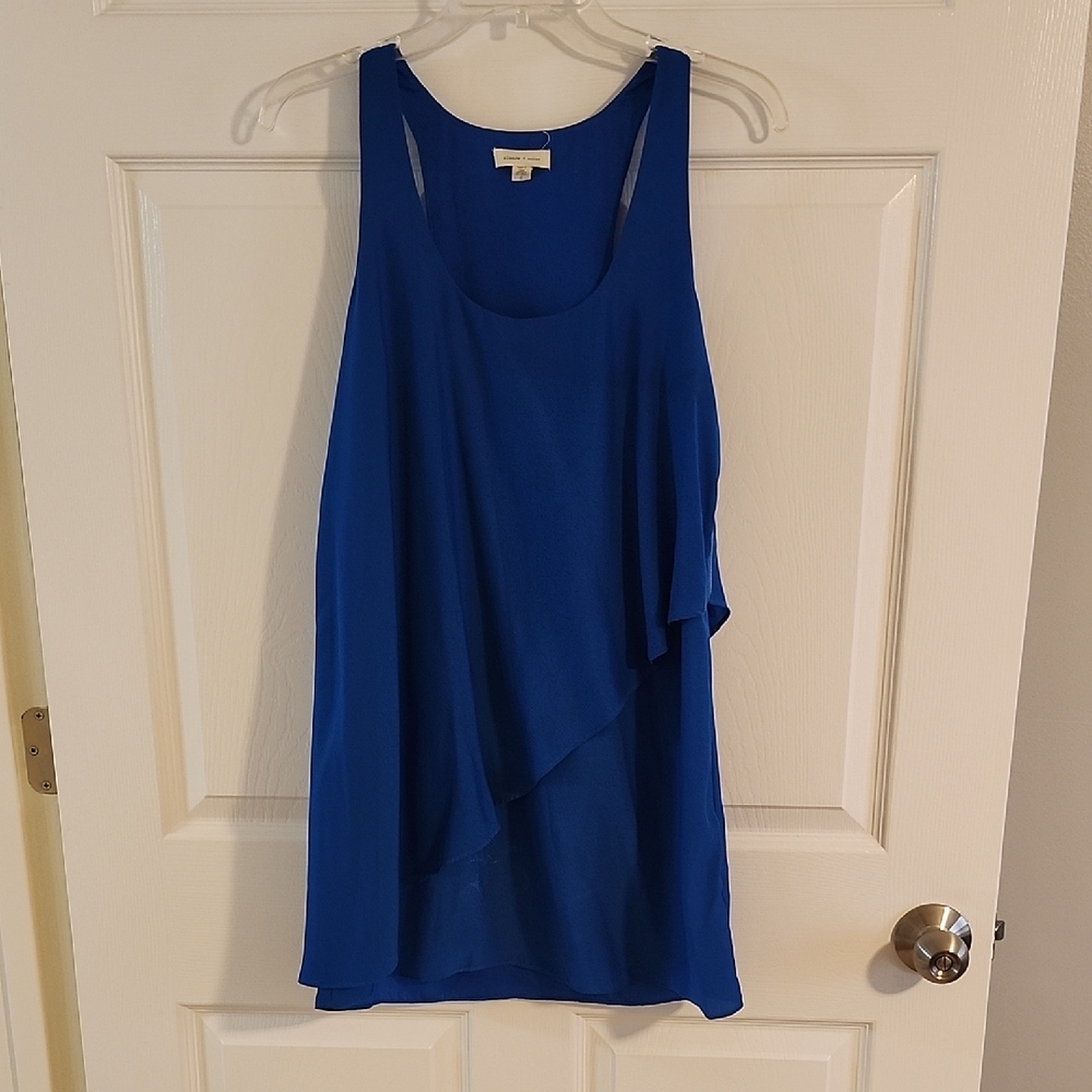 Silence + Noise Royal Blue Asymmetrical Tank Top